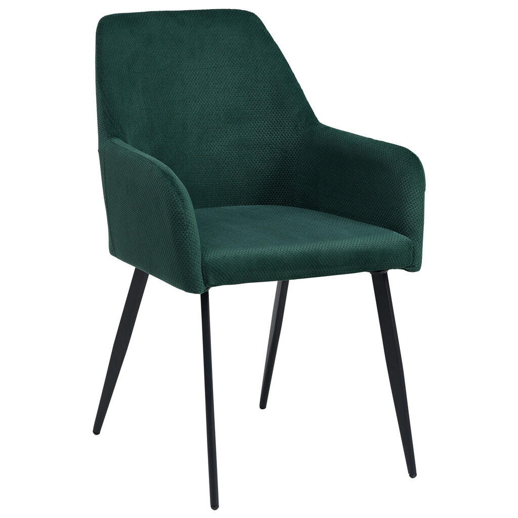 MID.YOU STOLIČKA S PODRÚČKAMI, železo, tkaná textília, zelená, čierna