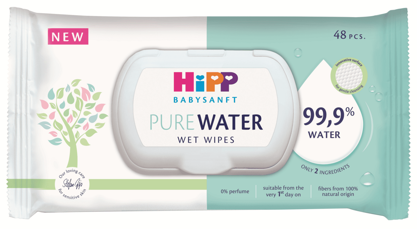 HIPP Babysanft Čistiace vlhčené obrúsky Soft & Pur 48 ks