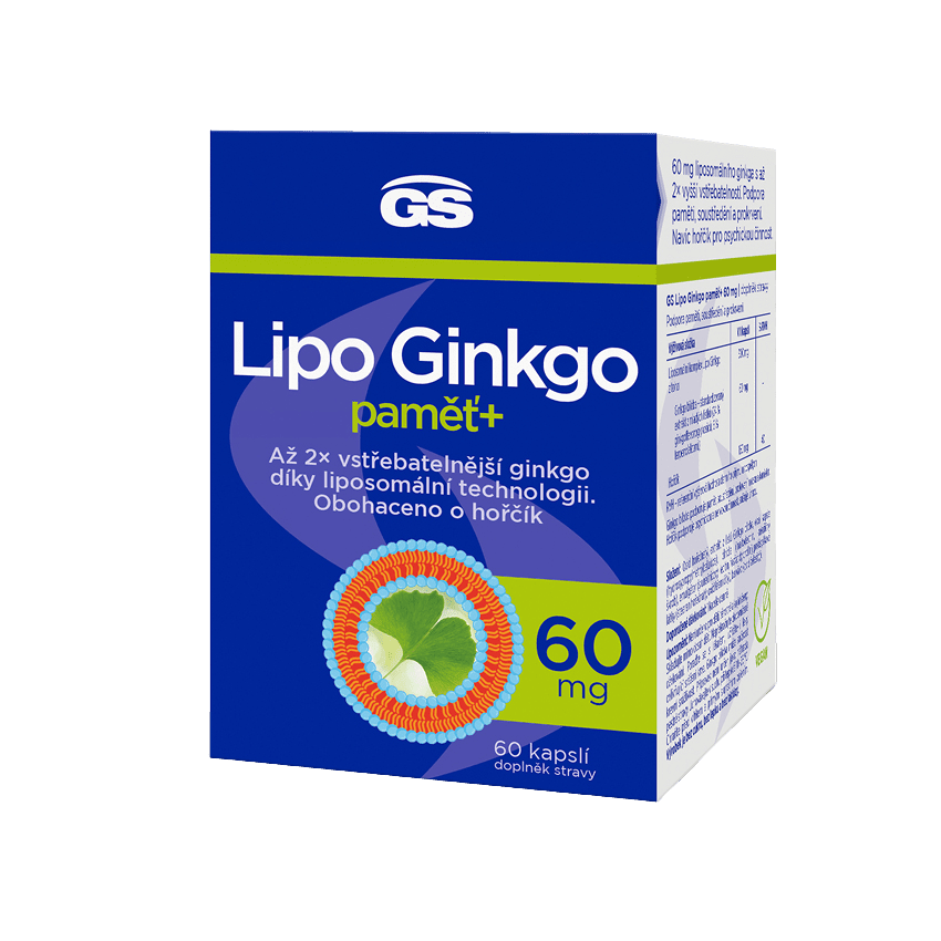 GS Lipo Ginkgo pamät+ 60 mg 60 tabliet