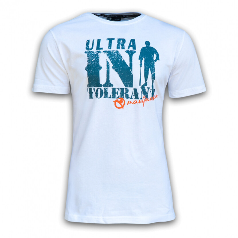 Tričko Mauljucken Ultra Intolerant - biele, M