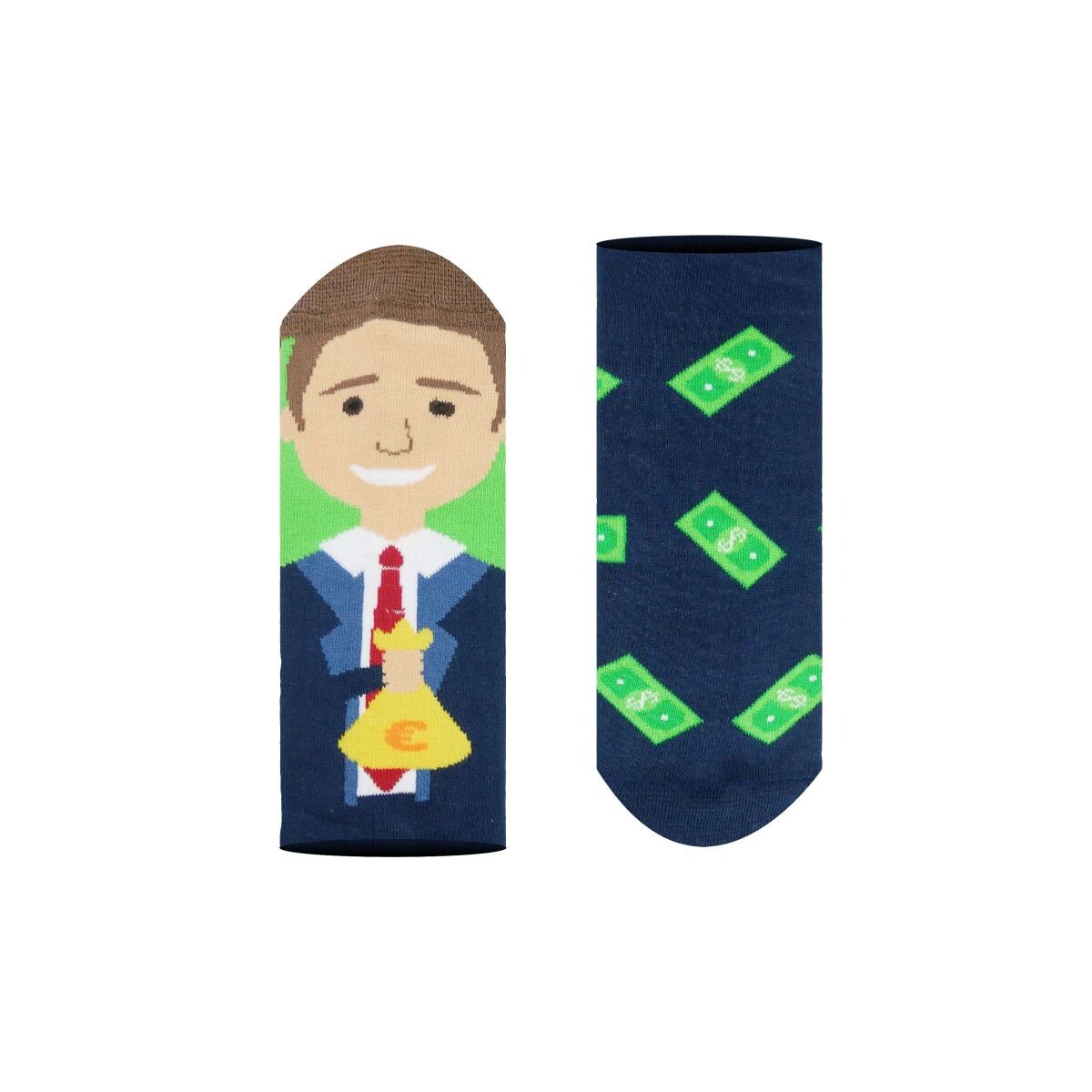 Ponožky členkové Hesty Money maker - modré-farebné, 39-42