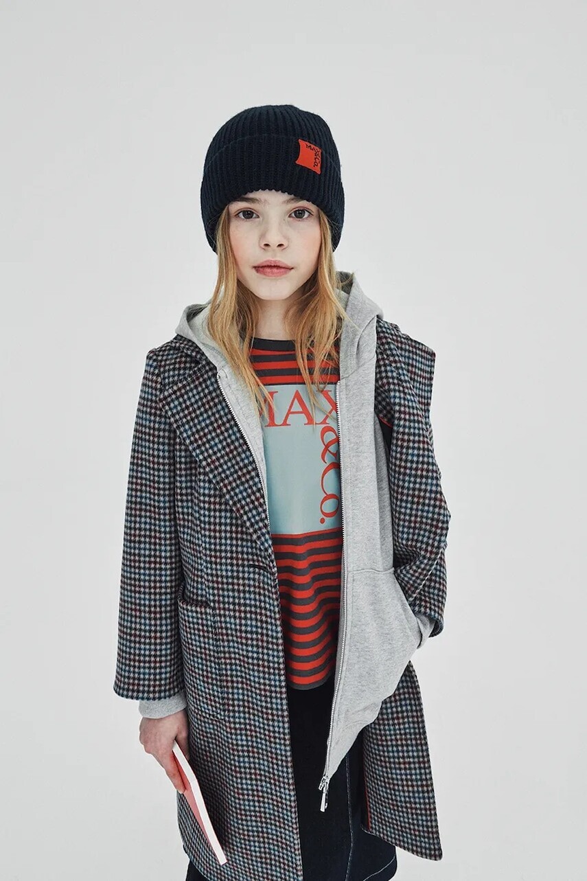 Detská bavlnená mikina MAX&Co. MAXS13F SWEAT-SHIRT šedá farba, s potlačou, MX0186