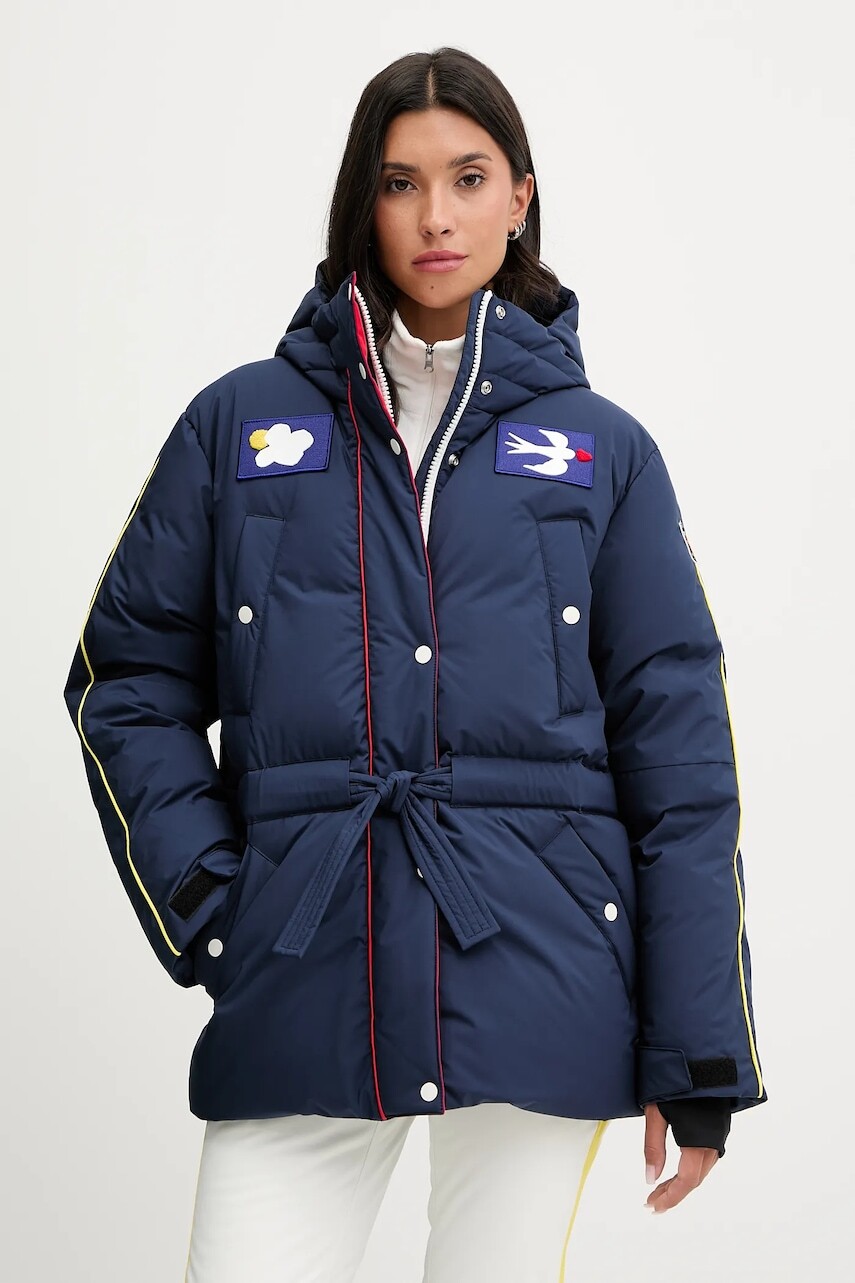 Páperová lyžiarska bunda Rossignol JCC tmavomodrá farba, RLOWJ33