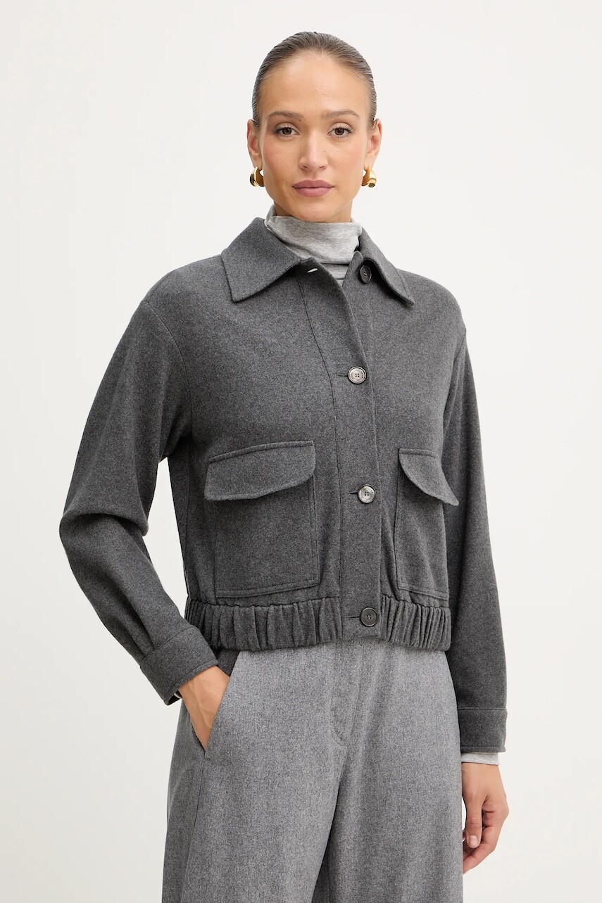 Bunda s prímesou vlny Marella Emme by Marella šedá farba, prechodná, 2525906081200