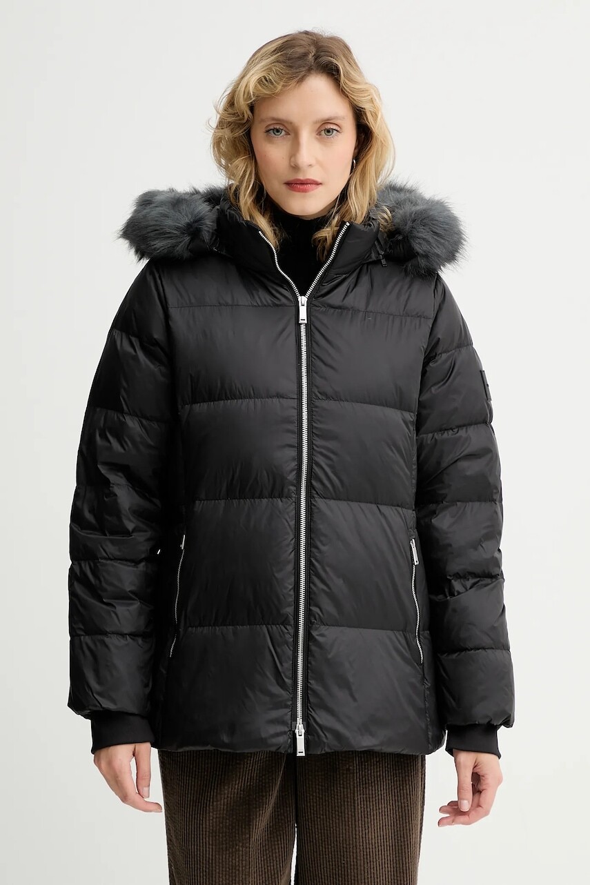 Páperová bunda Calvin Klein čierna farba, zimná, LV044D544G