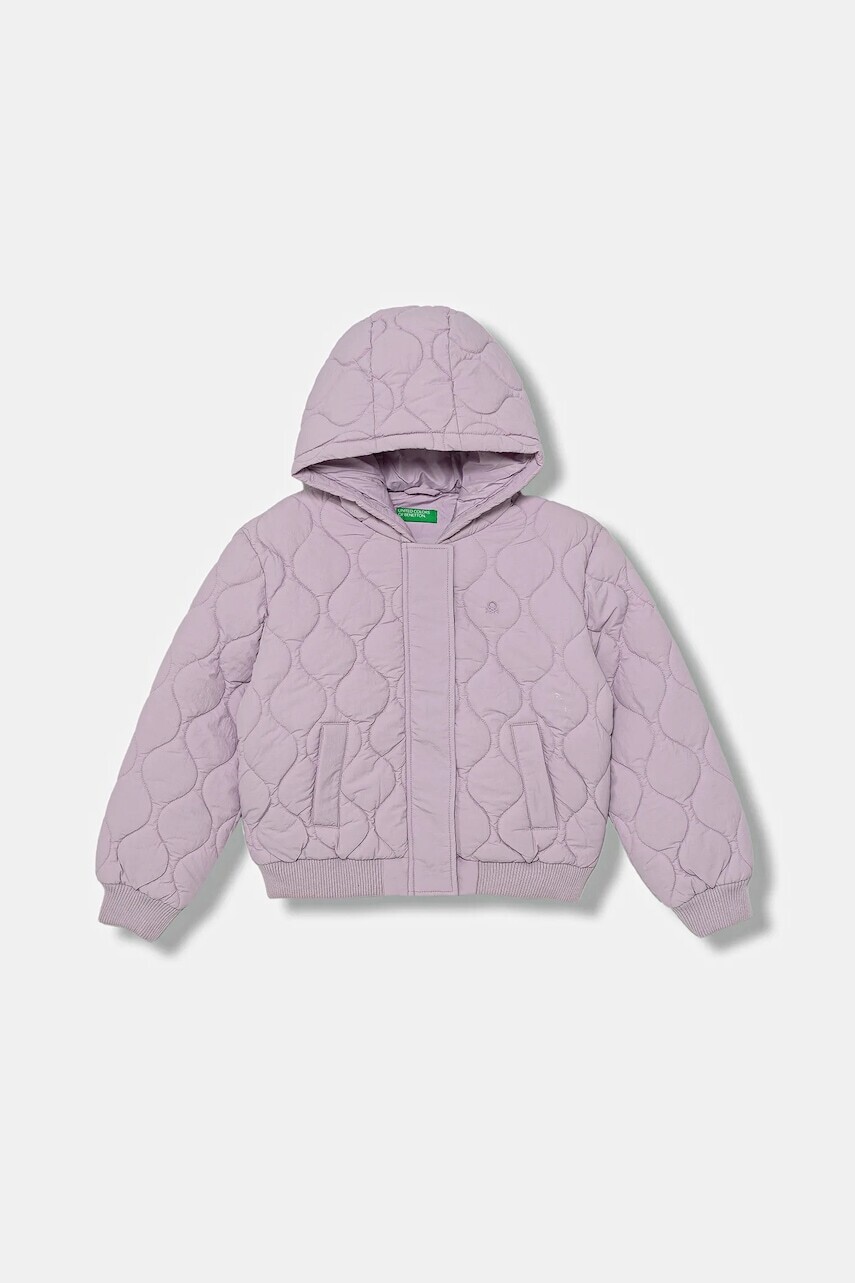 Detská bunda United Colors of Benetton fialová farba, 2IGGCN06M