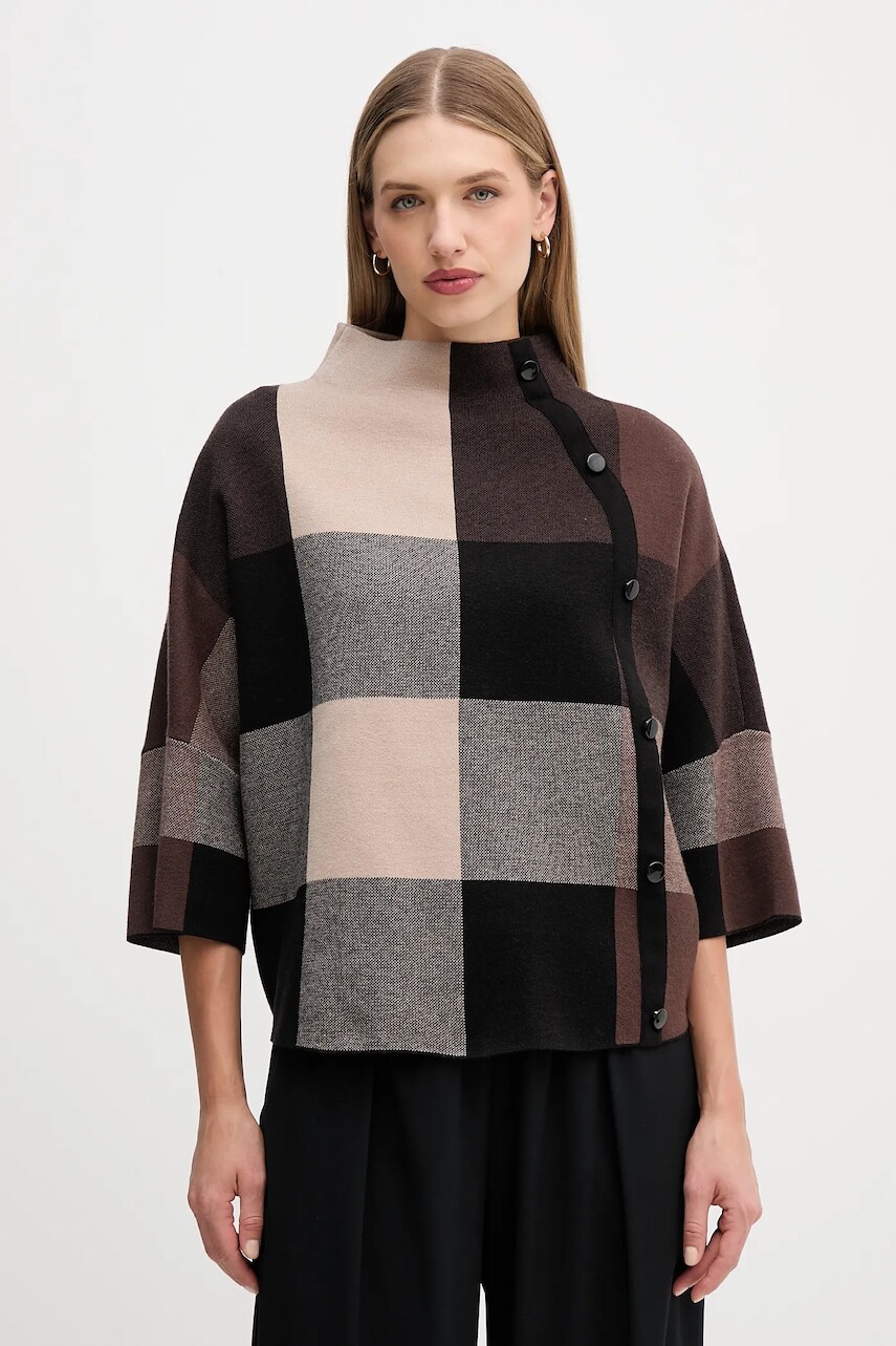 Sveter Joseph Ribkoff hnedá farba, s polorolákom, 254976