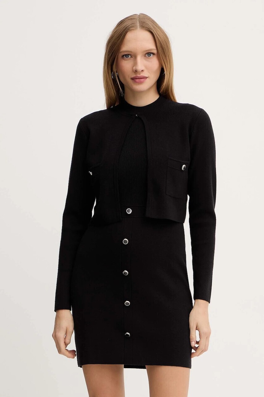 Šaty Morgan čierna farba, mini, priliehavé, RMCASSY