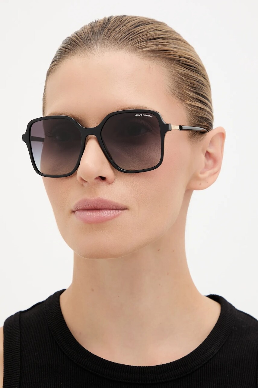Slnečné okuliare Armani Exchange čierna farba, 0AX4163S