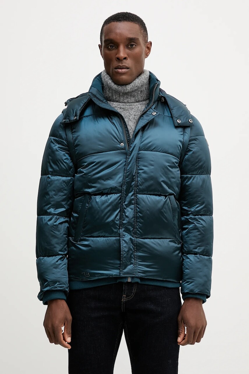 Bunda Guess tyrkysová farba, zimná, M5BL2L WGZF2