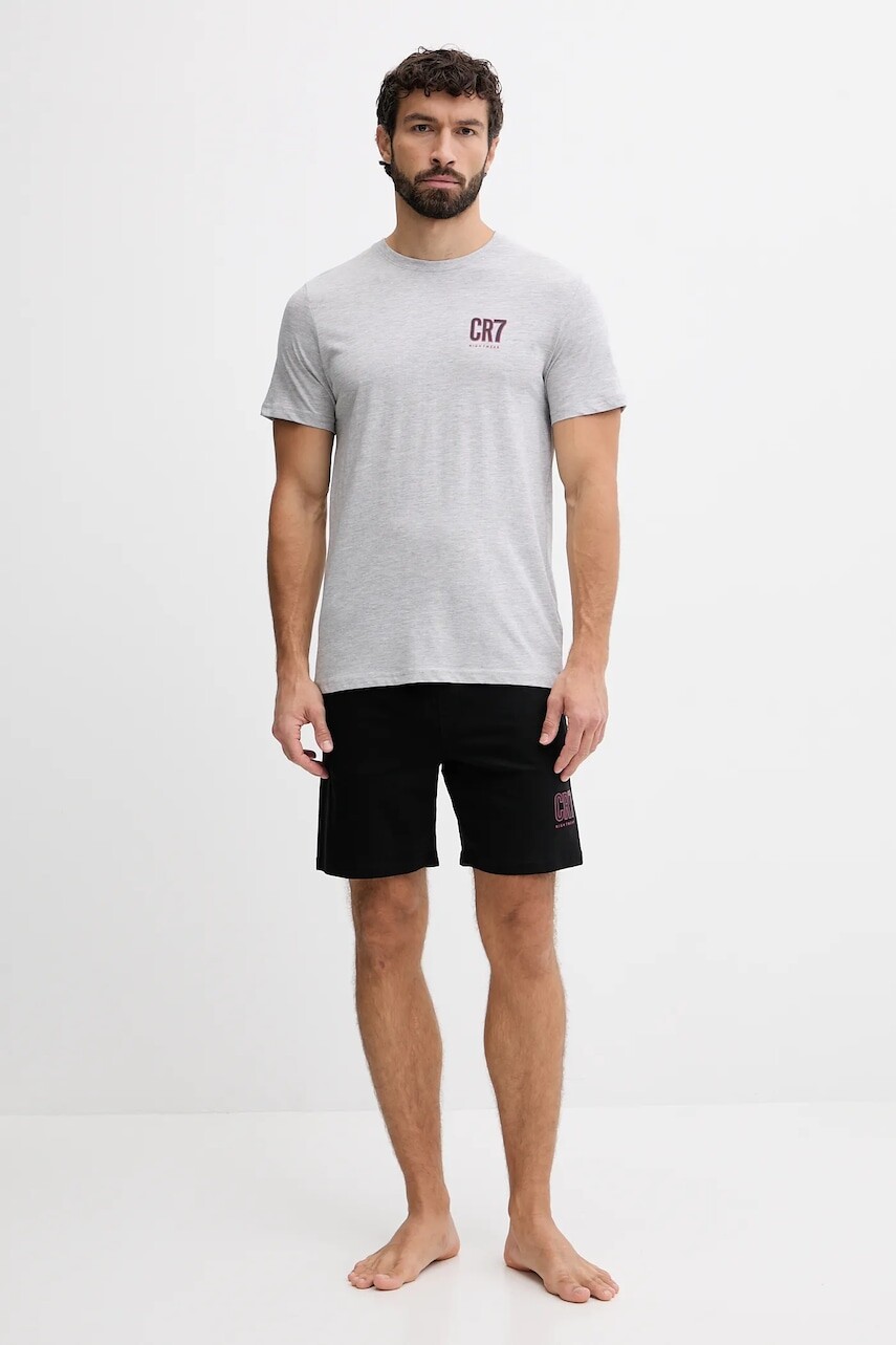 Pyžamo CR7 Cristiano Ronaldo pánske, šedá farba, s potlačou, 8730.41.2611