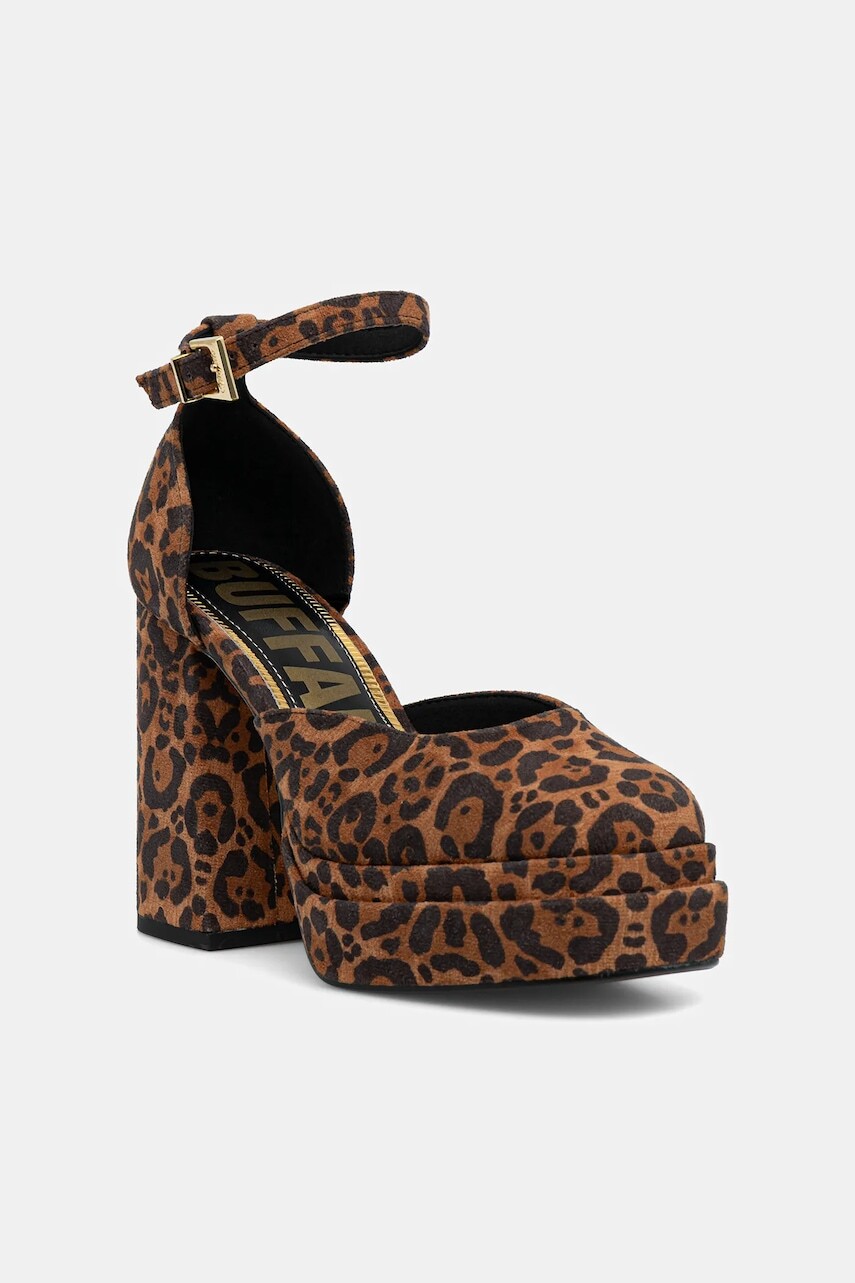 Lodičky Buffalo May Dorsay hnedá farba, na podpätku, 1290209-LEO