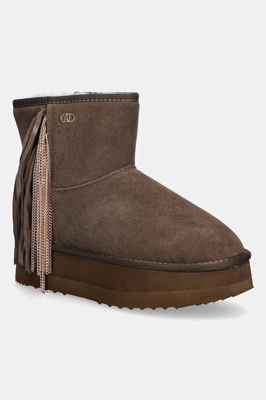 Semišové snehule Liu Jo JANE 09 hnedá farba, SF5109PX002S3830