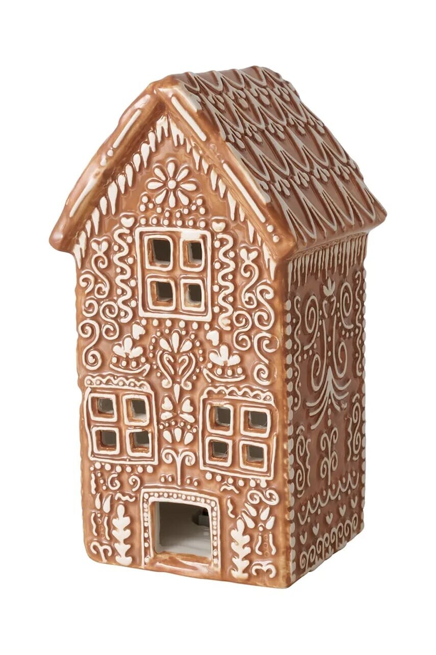 Led vianočný lampión Boltze Gingerbread 18 cm hnedá farba