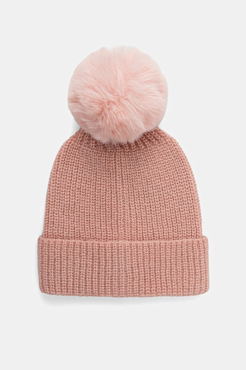 Čiapka s prímesou vlny Morgan ružová farba, 5MBALA1