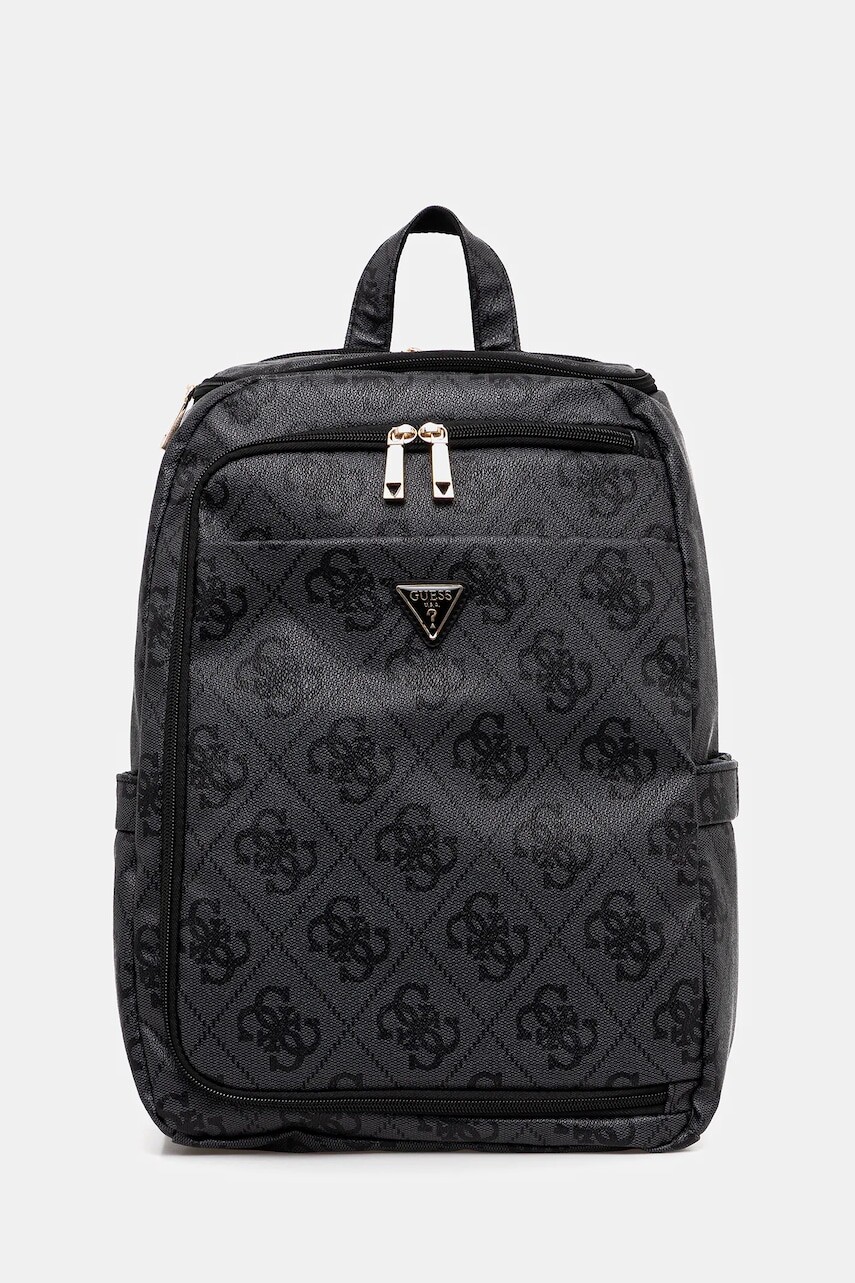 Ruksak Guess BERTA dámsky, šedá farba, veľký, vzorovaný, TWOB86 88033