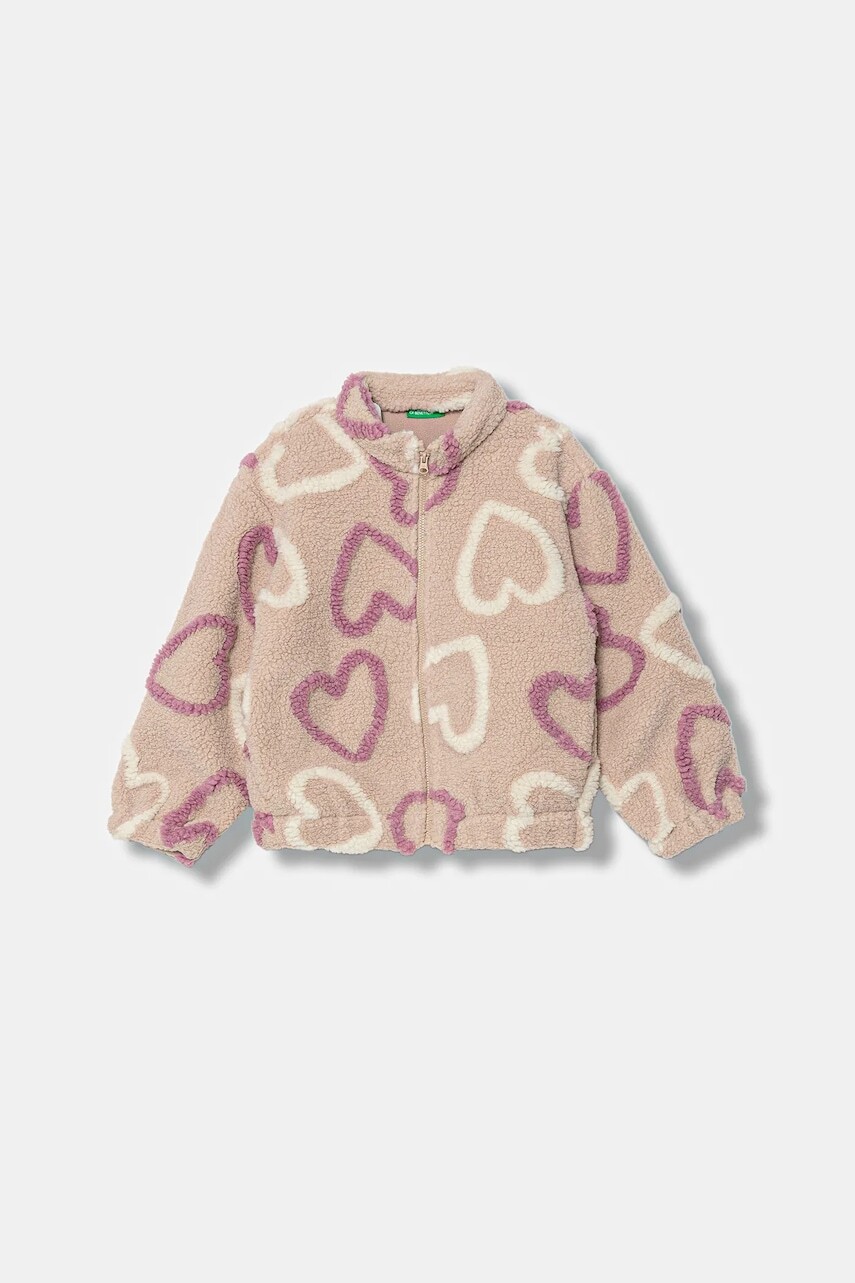 Detská mikina United Colors of Benetton ružová farba, 345SG5049