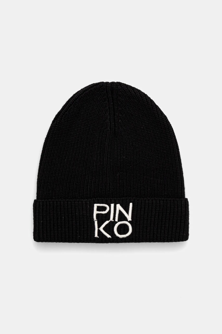 Čiapka Pinko čierna farba biela, KFCP003.C.FL085
