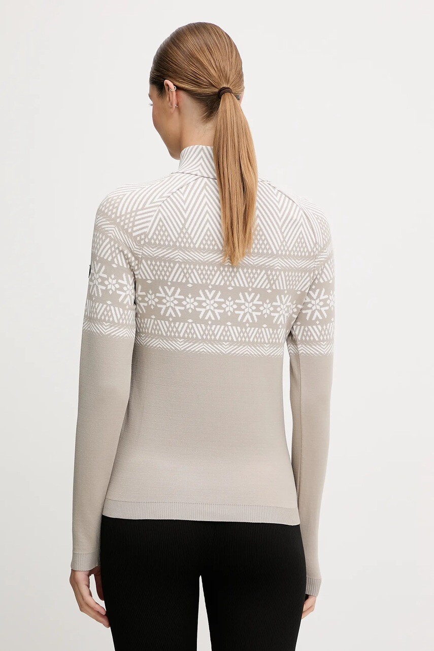 Funkčné tričko s dlhým rukávom Newland LADY T-NECK béžová farba, N46717.97