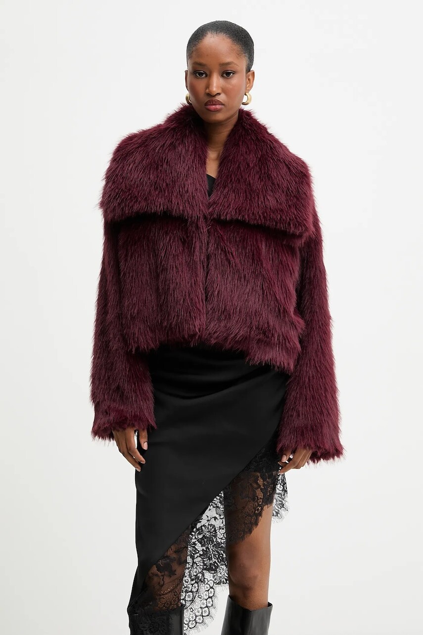 Kabát Answear.LAB bordová farba