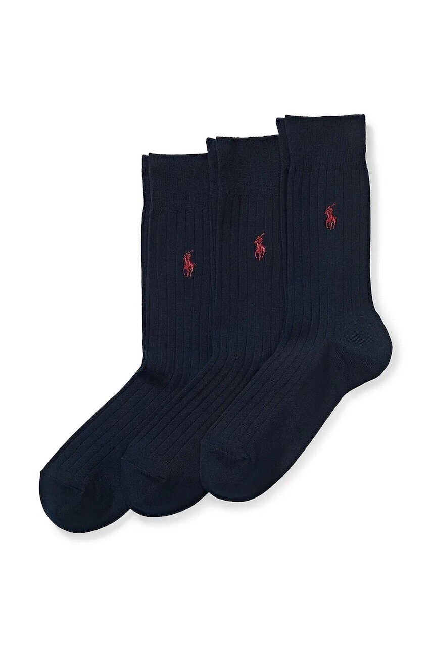 Ponožky Polo Ralph Lauren 3-pak tmavomodrá farba, 449653754