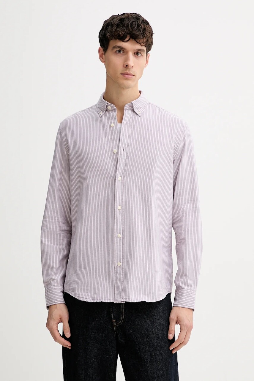 Bavlnená košeľa Marc O'Polo ružová farba, regular, s klasickým golierom, 620733042172