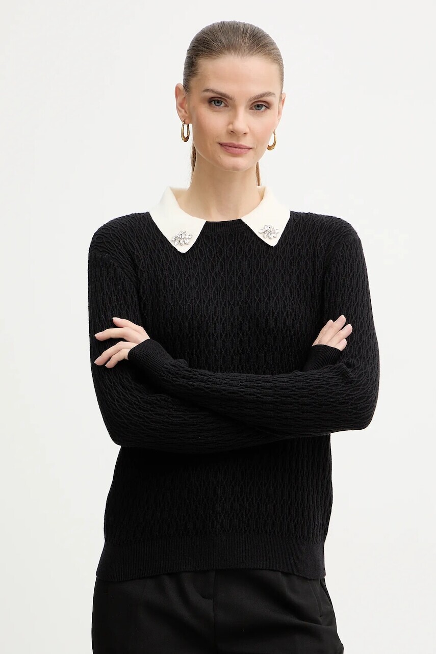 Sveter Morgan čierna farba, ľahký, MTORIA
