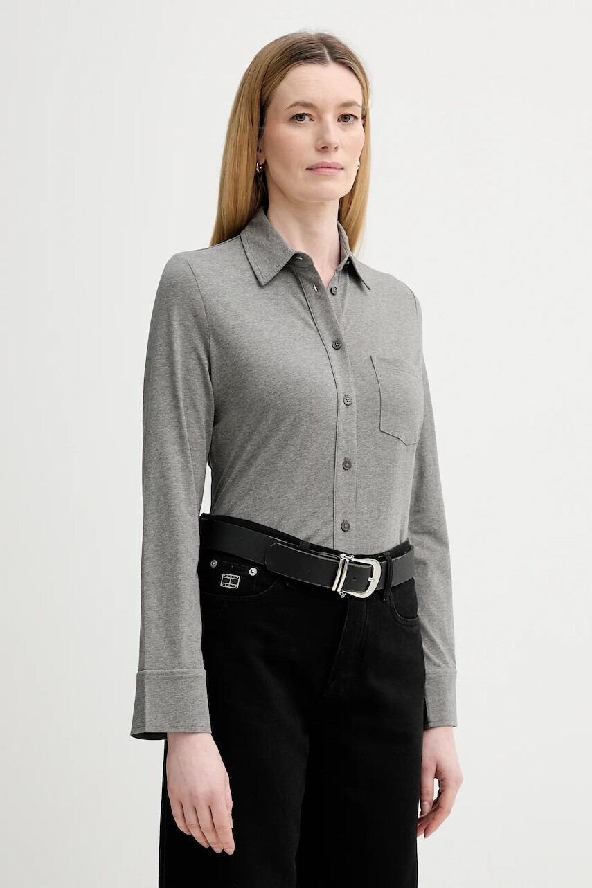 Košeľa Marc O'Polo šedá farba, regular, s klasickým golierom, 600200152201