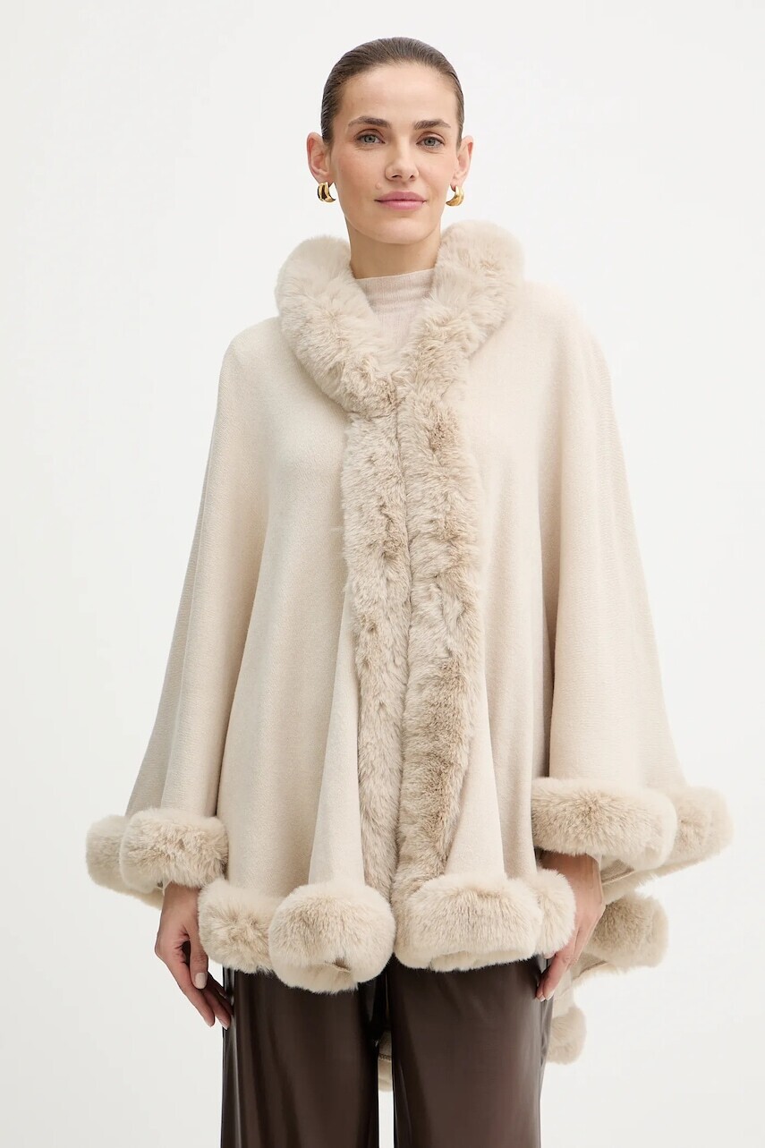 Pončo Morgan béžová farba, 5IVIK