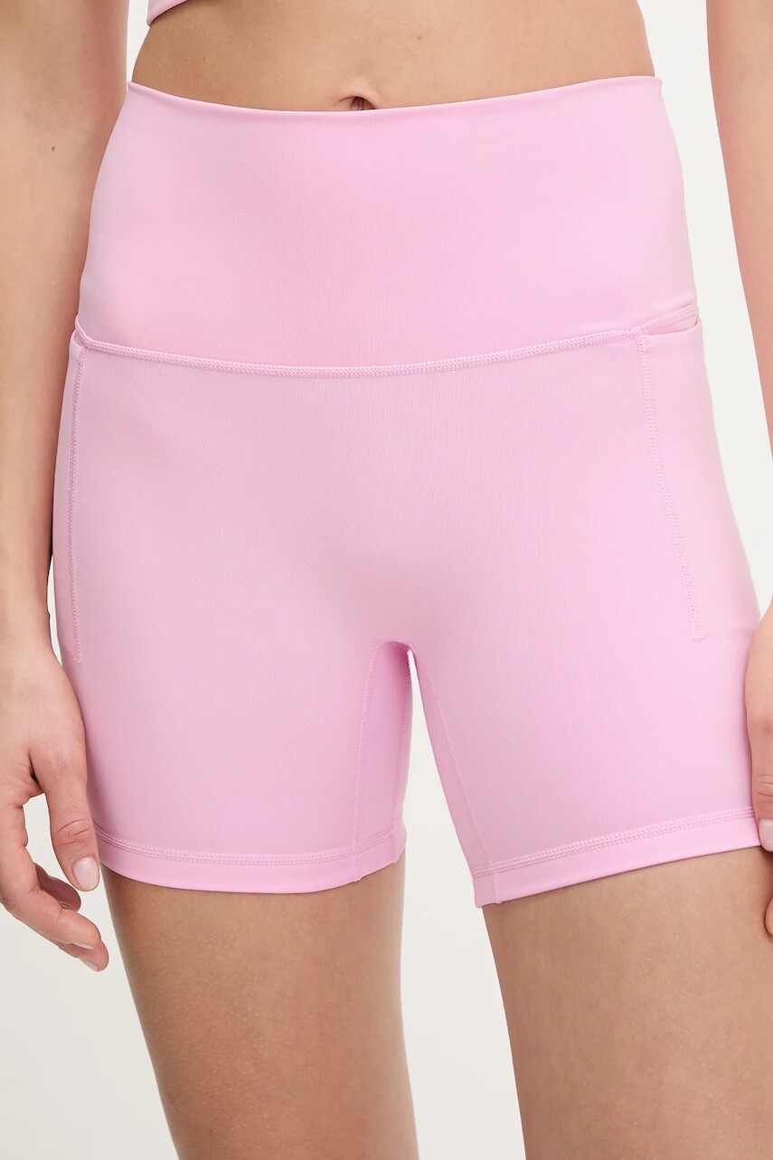 Tréningové šortky adidas Performance ružová farba, jednofarebné, vysoký pás, KT3302