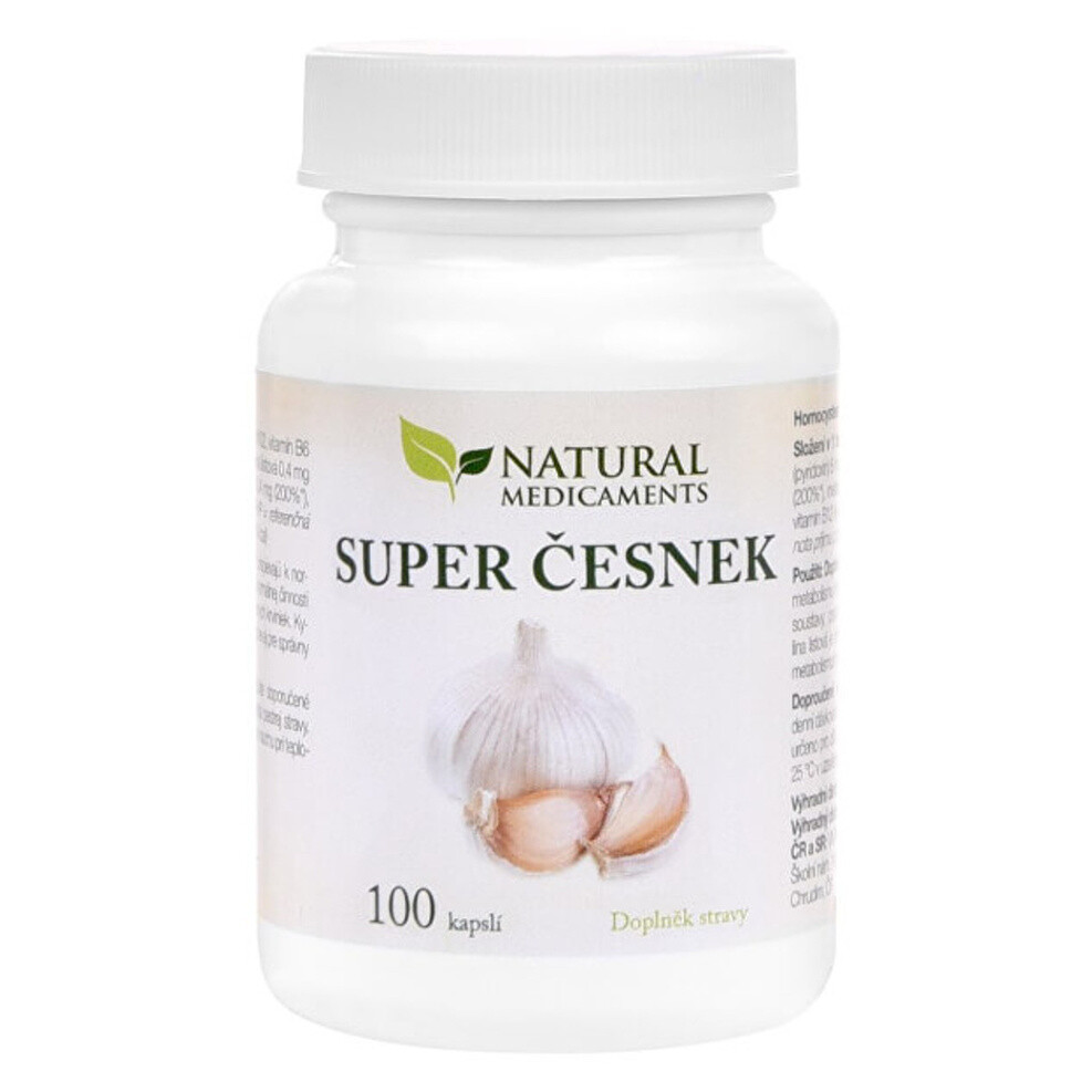NATURAL MEDICAMENTS Super cesnak 100 tabliet
