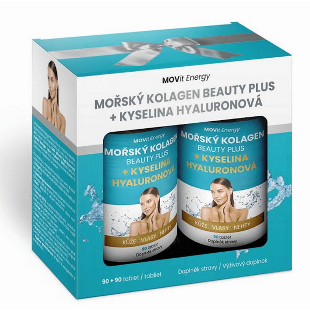 MOVIT ENERGY Beauty darčekový balíček Morský kolagén Beauty plus 90 + 90 tabliet