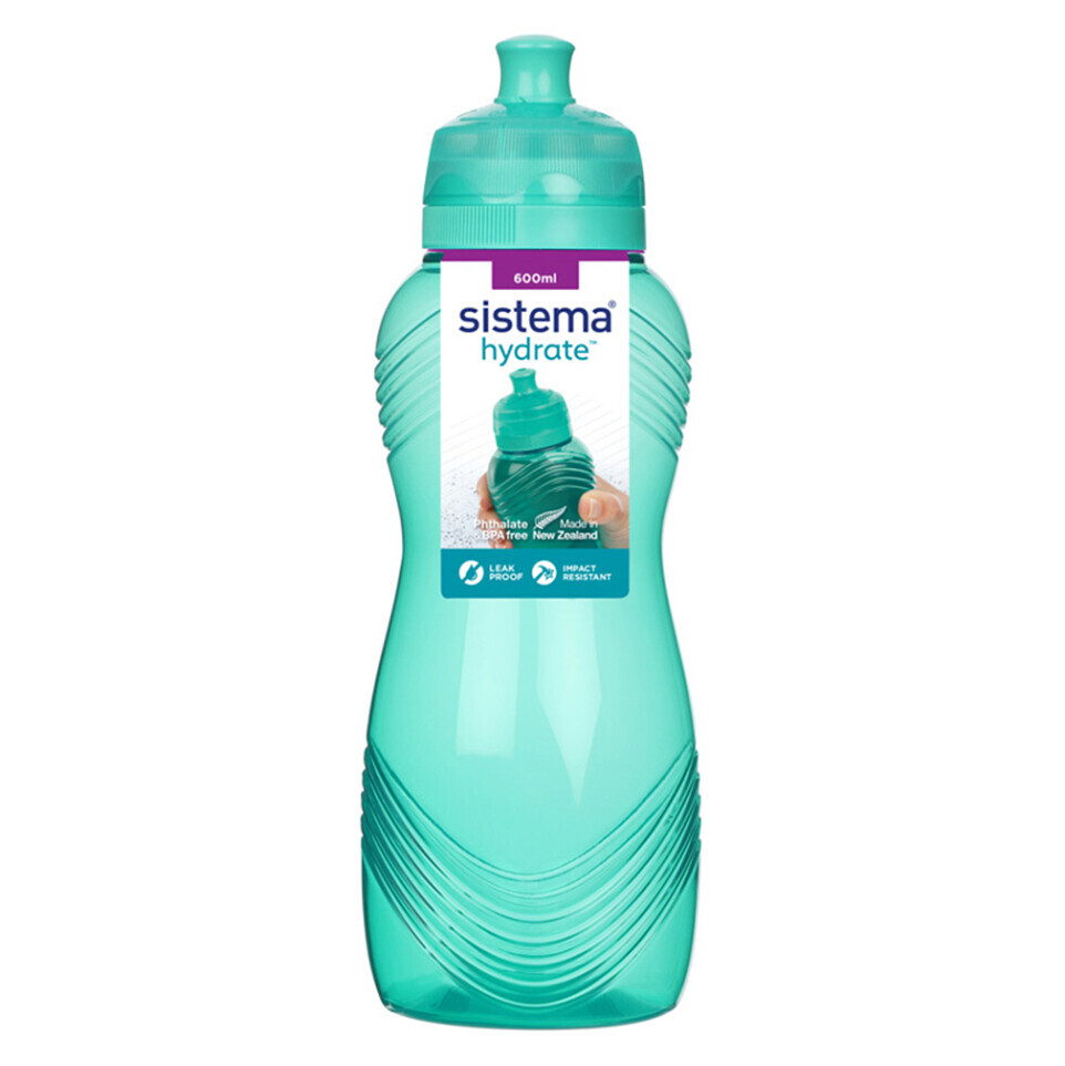 SISTEMA Hydrate Fľaša Wave Twist'n'Sip zelená 600 ml