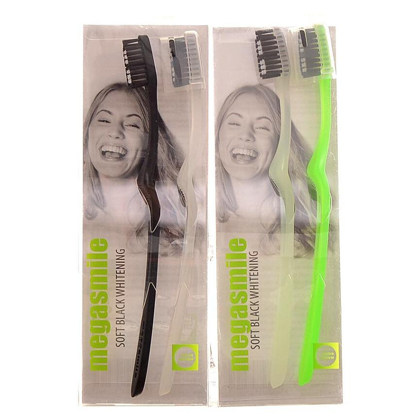 MEGASMILE zubná kefka Black Whitening Soft 2 kusy