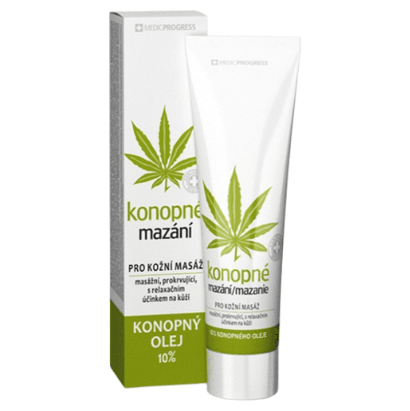 MEDICPROGRESS Konopné mazanie 10% konopného oleja 100 ml