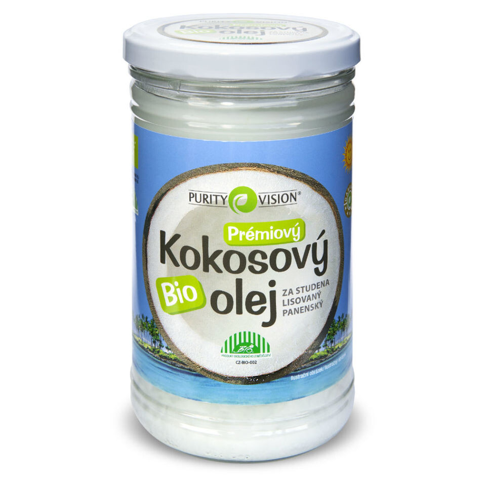 PURITY VISION Kokosový olej panenský v skle BIO 900 ml