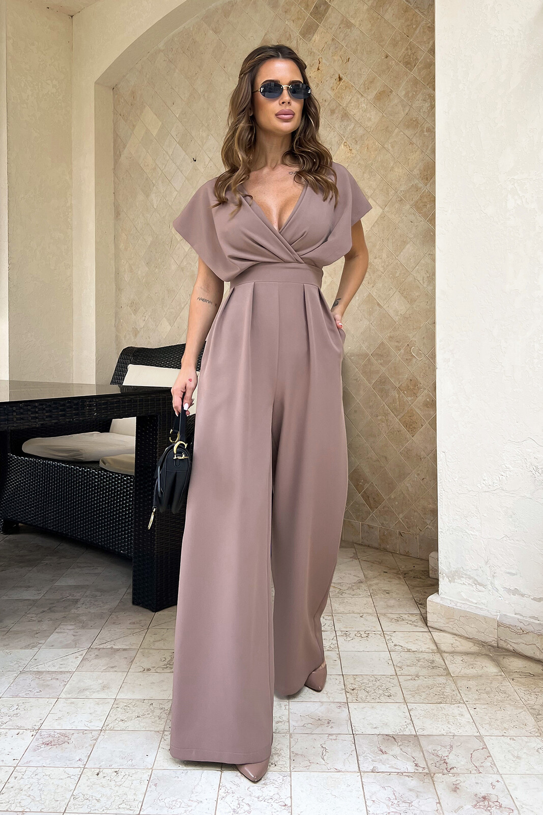 Bicotone Hnedý voľný overal Veľkosť: S