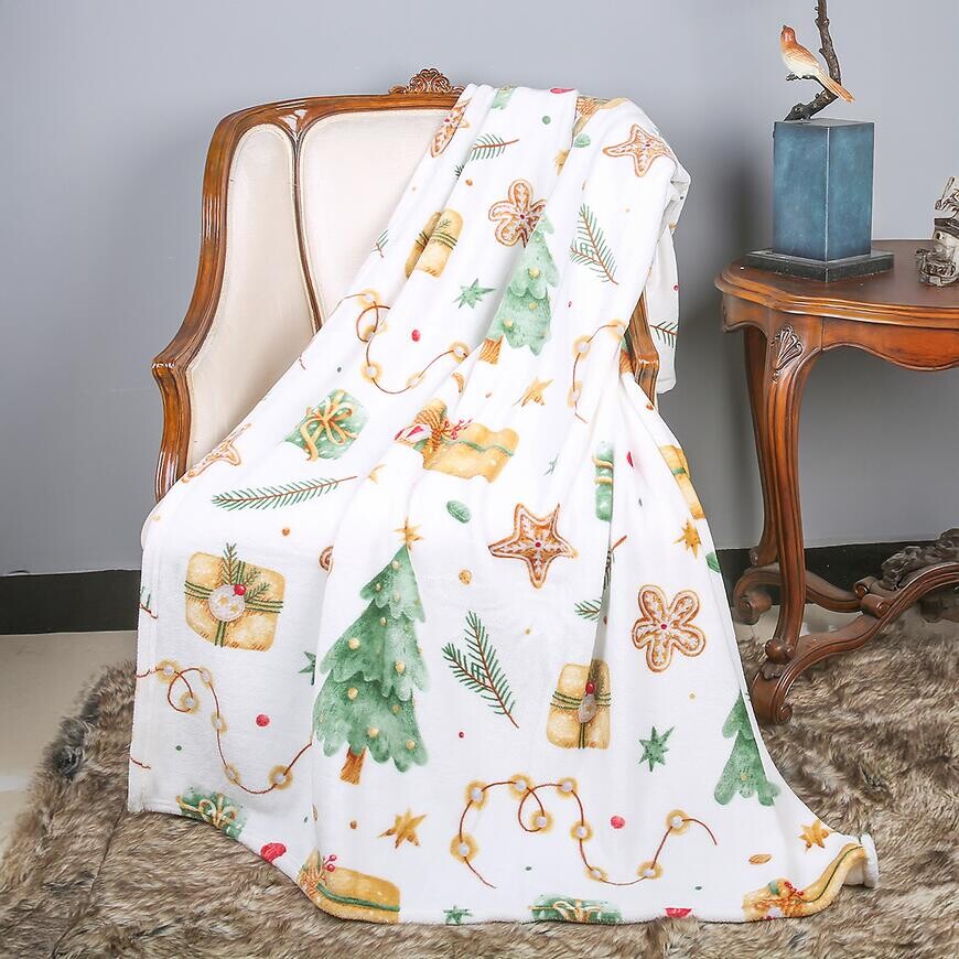 Deka Christmas 130x170 cm biela