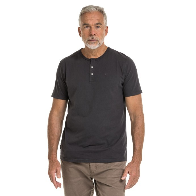 Bushman Pánske henley tričko Wray II, tmavošedé M