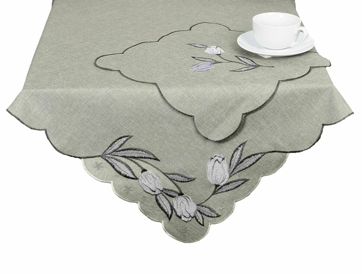 Obrus celoročný, Šedé tulipány, sivý