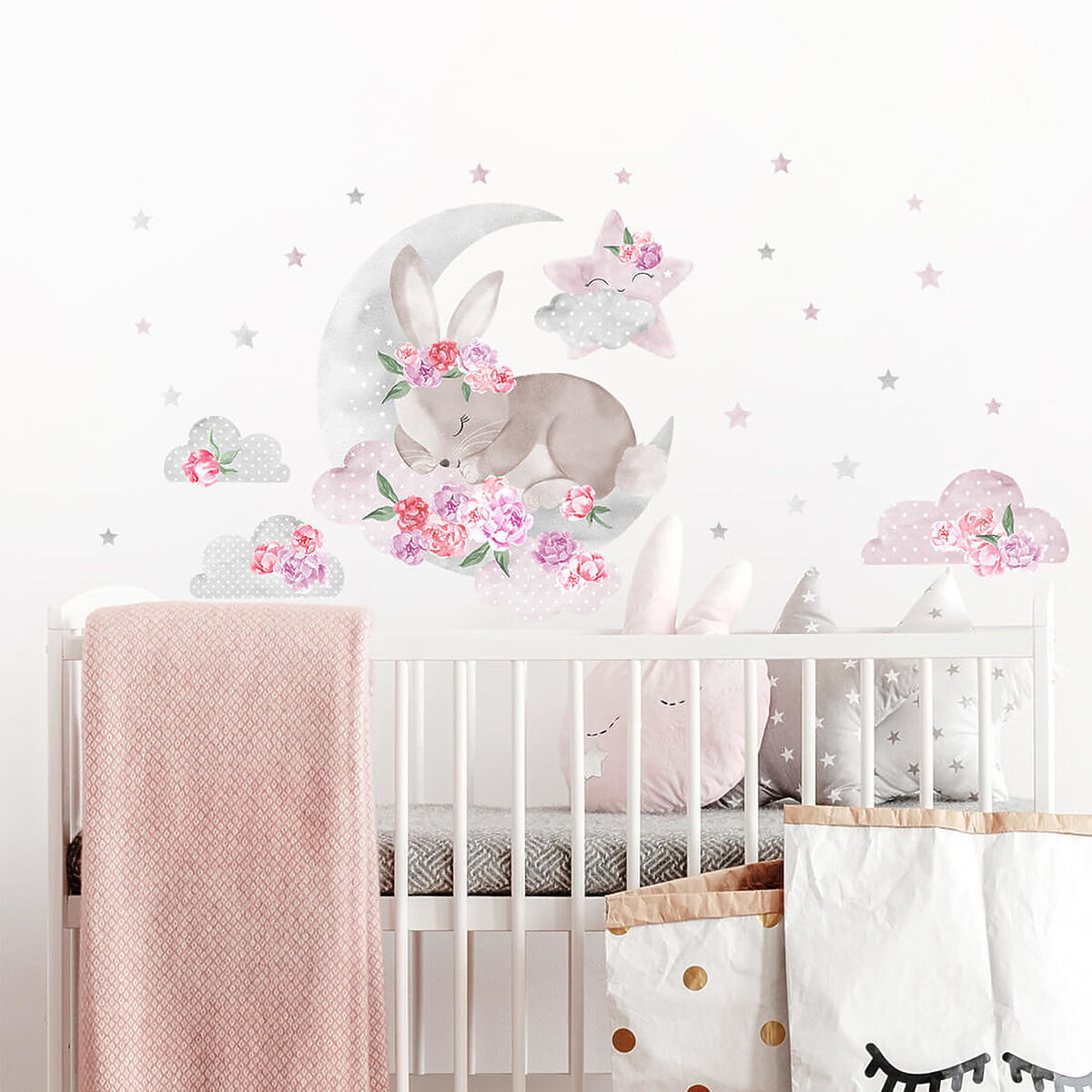 PASTELOWE LOVE® wall sticker rabbit pink 34763-0,