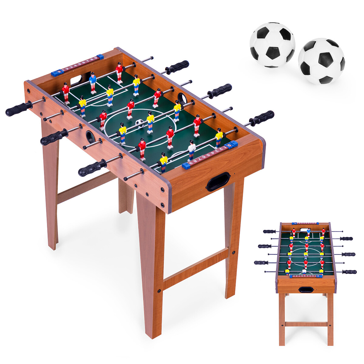Drevený stolný futbal 69x35,5 cm hra stolný futbal ECOTOYS