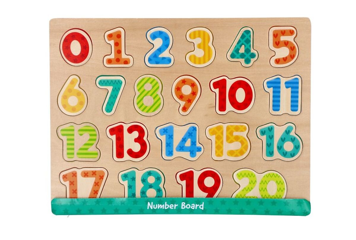 Nové drevené puzzle číslice - skladačka