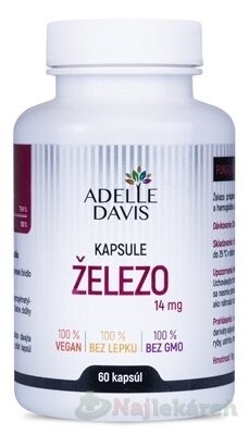 ADELLE DAVIS ŽELEZO 14 mg 60 kapsúl