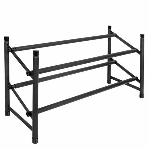 Kovový botník na topánky - čierny