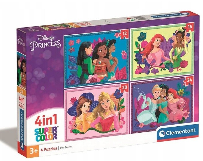 Clementoni Puzzle 4v1 Princezné