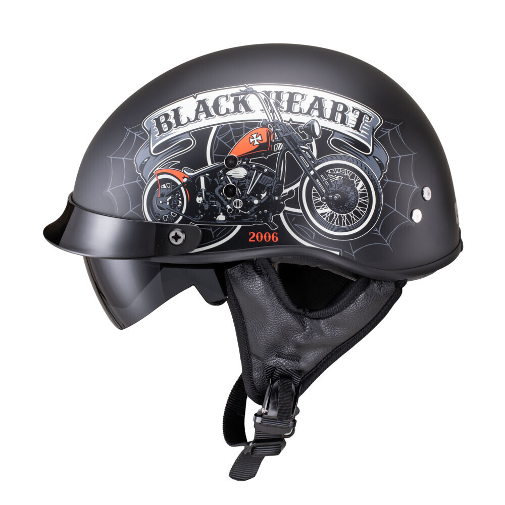 W-TEC Black Heart Black Heart Rednut Motorcycle/Matt Black - XS (53-54)