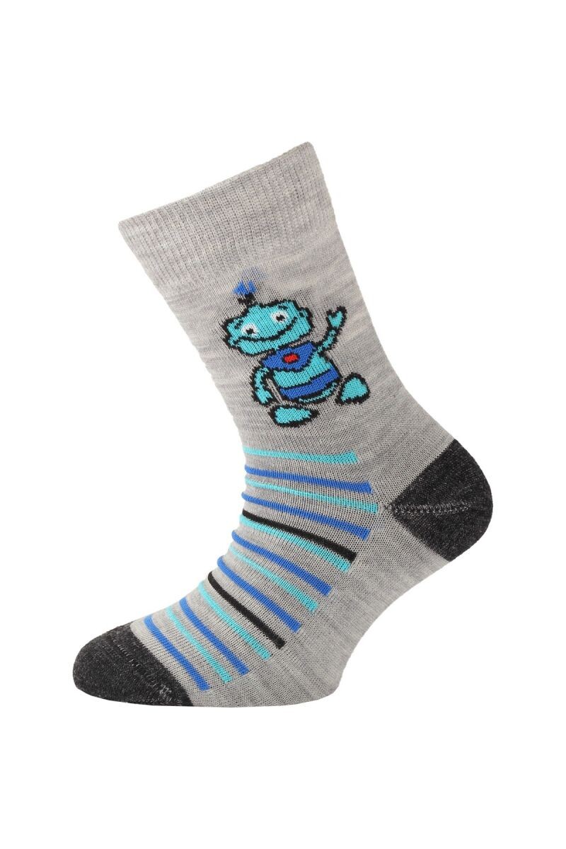 Lasting detské merino ponožky TJB šedej Veľkosť: (29-33) XS 8596445008739