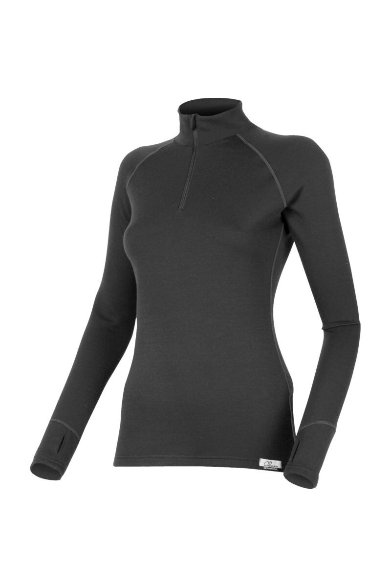 Lasting LAURA 9099 čierna vlnená merino mikina Veľkosť: L 8595067871684