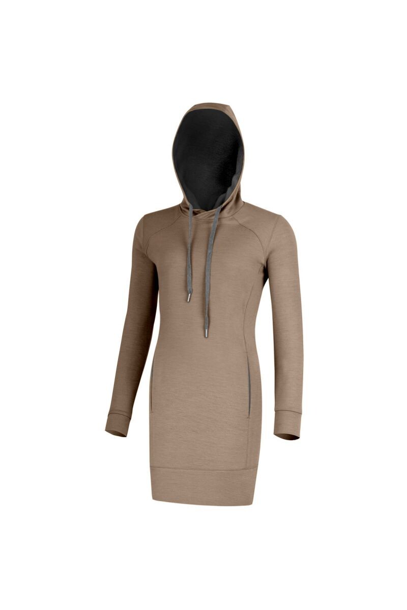 Lasting dámska merino mikina WELIA 7378 hnedá Veľkosť: XXL 8596445048490